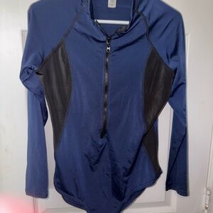 Joe Boxer Navy and Black Zip-Up Top